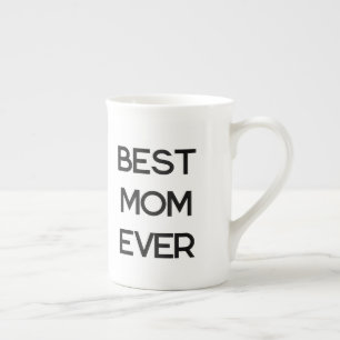 Best Mom Ever Modern Typography Mother's Day Gift  Bone China Mug