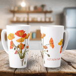 Best Mom Ever Mother's Day Bright Poppy Gift Large Latte Mug<br><div class="desc">Best Mom Ever Mother's Day Bright Poppy Gift Large Latte Mug. Show your appreciation with this colorful cheerful Mother's Day Large Latte Mug. The design features a photo of vibrant orange and red poppy flowers arranged in a minimalist vase designed by Picasso's daughter. The flower came from my garden and...</div>