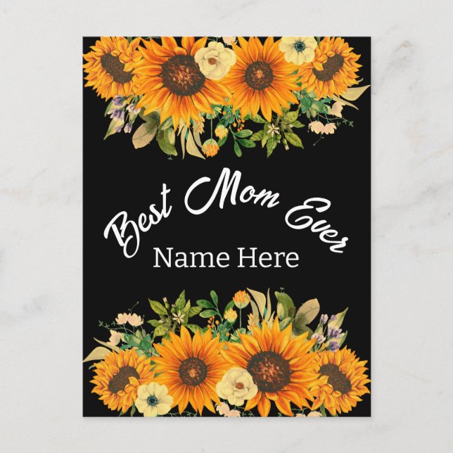 BEST MOM EVER MOTHER'S DAY GIFT POSTCARD (Front)