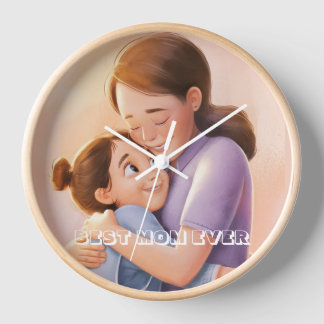 BEST MOM EVER Mother's Day Photo Wall Clock