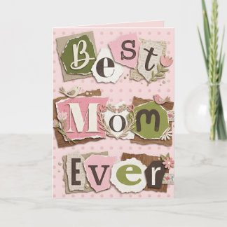Best Mom Ever Mother's Day Scrapbook Photo Card