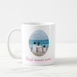 Best Mom ever Mug with photo Modern Simple