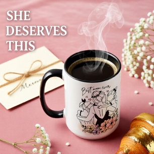 Best Mom ever mum, custom children and flowers Mug