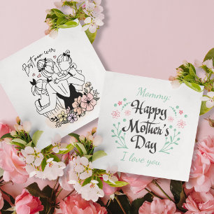 Best Mom ever mum, custom greeting flat card