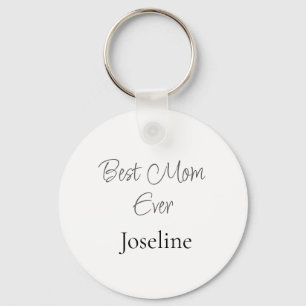 Best mom ever name simple minimal stylish mothers key ring