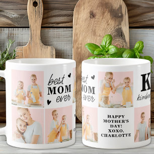 Best MOM Ever Personalised Monogram 7 Photo Coffee Mug