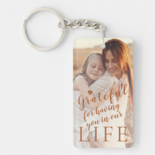 Best mom ever personalized 2 photos and text key ring
