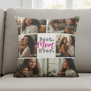 Best Mom Ever Photo Collage Birthday Mother's Day Cushion
