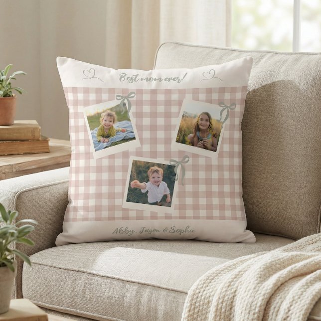 Best Mom Ever Photo Collage Cushion (Creator Uploaded)