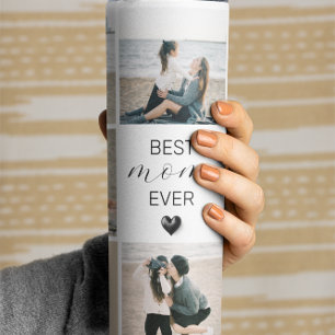 Best Mom Ever   Photo Collage   Custom Name Thermal Tumbler