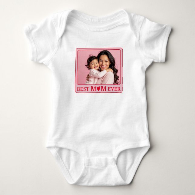 Best Mom Ever Photo Toddler Baby Bodysuit (Front)