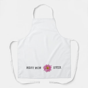 BEST MOM EVER Pink Daisy Mothers Day Mummy Love Apron