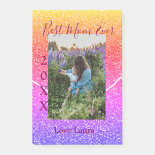 Best mom ever pink photo mother's day year yellow  post-it notes