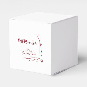 Best mom ever red love Spanish border stylish Favour Box