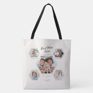Best Mom Ever Ten Multi Photo Custom Collage Tote Bag