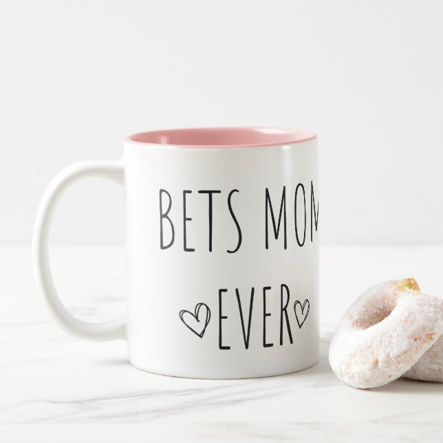 Best MOM Ever whit Photo Two-Tone Coffee Mug (With Donut)