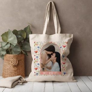 Best Mom Ever Wildflower Arch Tote Bag