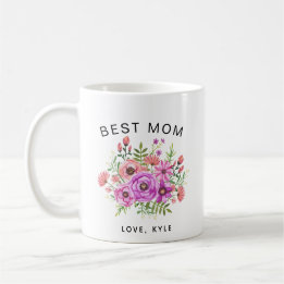 best mom floral bouquet mother's day coffee mug
