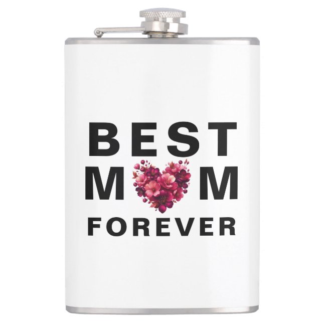 Best MOM Forever – Chic & Compact Gift Flask (Front)