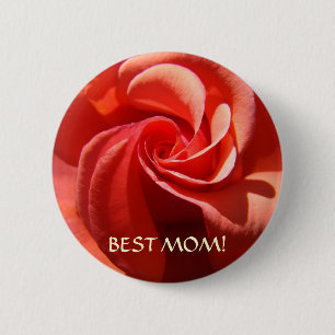 BEST MOM GIFT Rose Button Mother's Day Gift Flower