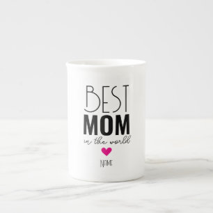 Best mom in the world bone china mug