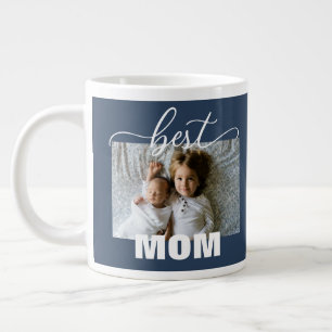 Best MOM Kids Photo Mother's Day Large Coffee Mug