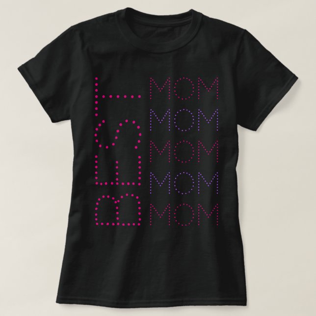 BEST MOM Lavender And Pink Chic Dotted Typography T-Shirt (Design Front)