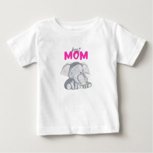 Best Mom Printed Modern White baby tshirt