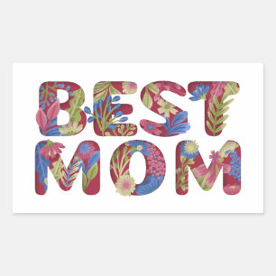 Best Mom Rectangular Sticker