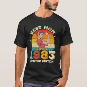 Best Mom Since 1983 Son Daughter Matching Bday Mot T-Shirt