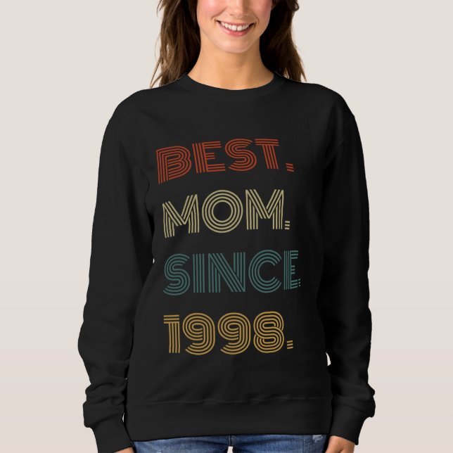 Best Mom Since 1998 Outfit  for Her Women Retro Vi Sweatshirt (Front)