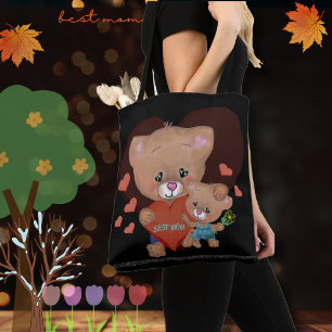 BEST MOM with TEDDY Tote Bag