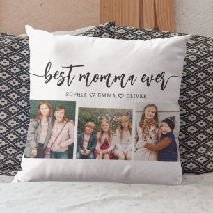 Best Momma Ever - Mother's Day Photo Collage Cushion