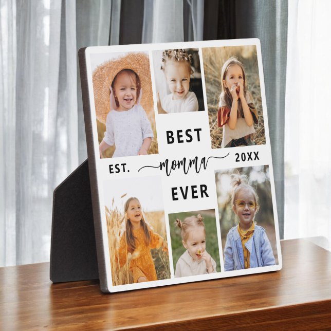 Best Momma Ever - Mother's Day Photo Collage Plaque (Creator Uploaded)