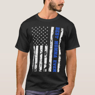 Best Momma Ever US Vintage Flag Patriotic Parents T-Shirt