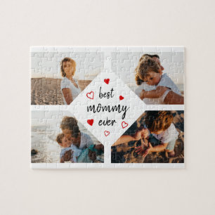 Best Mommy Ever 4 Photo Collage Mothers Day Gift Jigsaw Puzzle