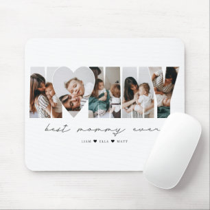 Best Mommy Ever Modern Photo Collage Mother's Day Mouse Pad