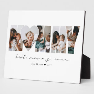 Best Mommy Ever Modern Photo Collage Mother's Day Plaque
