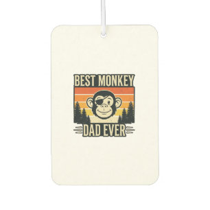 Best Monkey Dad Ever Vintage Monkey Father Shirt_1 Car Air Freshener