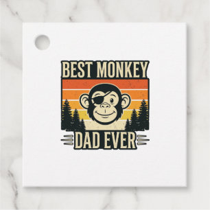 Best Monkey Dad Ever Vintage Monkey Father Shirt_1 Favour Tags
