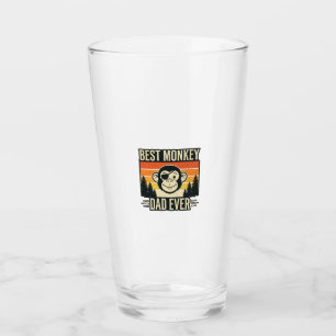 Best Monkey Dad Ever Vintage Monkey Father Shirt_1 Glass
