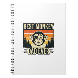 Best Monkey Dad Ever Vintage Monkey Father Shirt_1 Notebook