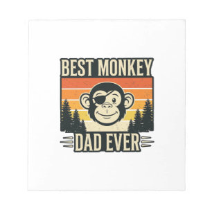 Best Monkey Dad Ever Vintage Monkey Father Shirt_1 Notepad