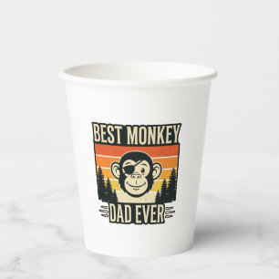 Best Monkey Dad Ever Vintage Monkey Father Shirt_1 Paper Cups