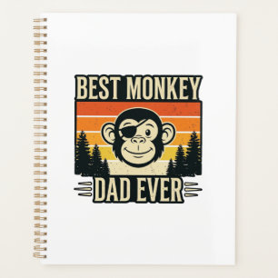 Best Monkey Dad Ever Vintage Monkey Father Shirt_1 Planner
