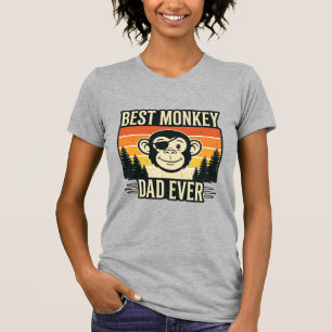 Best Monkey Dad Ever Vintage Monkey Father Shirt_1 T-Shirt