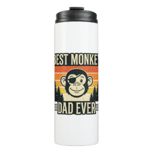 Best Monkey Dad Ever Vintage Monkey Father Shirt_1 Thermal Tumbler