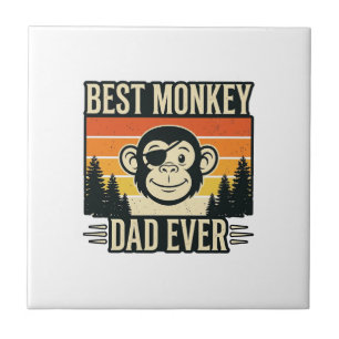 Best Monkey Dad Ever Vintage Monkey Father Shirt_1 Tile