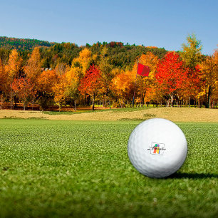 Best monogram initial coloured geometric letter A Golf Balls