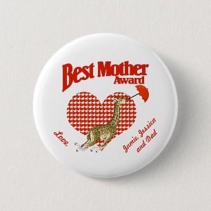Best Mother Award Keepsake 6 Cm Round Badge